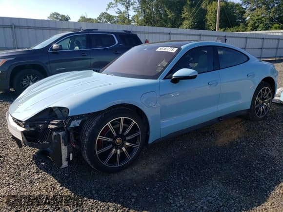 ✅ 2020 Porsche Taycan 4S • VIN: WP0AB2Y14LSA50824 • Лот: 58469273. Опубликован ранее на Copart с пробегом 6 346 миль. Бесплатный доступ к архиву аукционных продаж из США и подробный отчёт об истории автомобиля на DreamBid. Изображение 1.