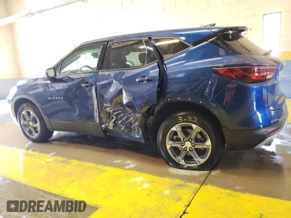 2023 Chevrolet Blazer LT with VIN 3GNKBCR4XPS148189, listed as a Copart auction lot 60291504 with 45,699 mi miles and Clean title. Bid and sale history available at DreamBid. Image 2.