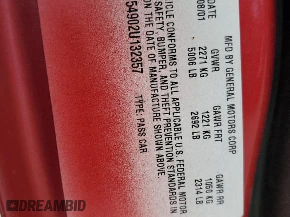 ✅ 2002 Cadillac Seville Touring STS • VIN: 1G6KY54902U132357 • Lot: 42008795. Listed on Copart with 111,014 mi. Free auction sales archive from the USA and detailed vehicle history report at DreamBid. Image 12.