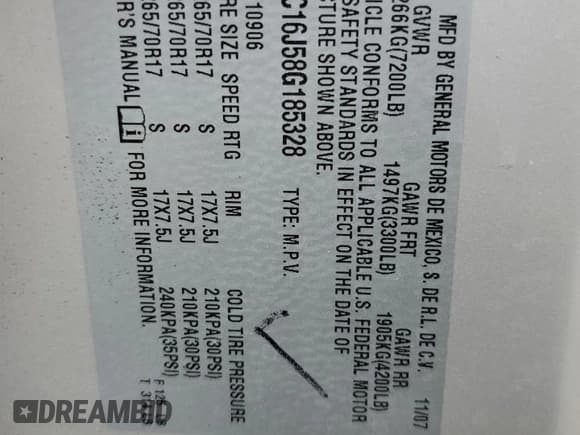 ✅ 2008 Chevrolet Suburban 1LT • VIN: 3GNFC16J58G185328 • Lot: 70955215. Wystawiony na Copart z przebiegiem 172 671 mil. Bezpłatny archiwum sprzedaży aukcyjnych z USA i szczegółowy raport historii pojazdu na DreamBid. Zdjęcie 14.