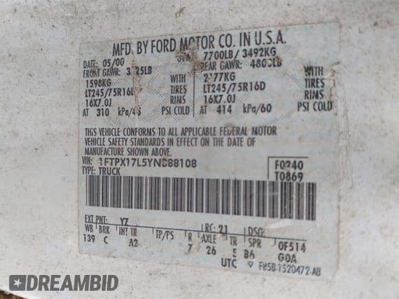 ✅ 2000 Ford F-150 XL • VIN: 1FTPX17L5YNB88108 • Lot: 42044967. Listed on IAAI with Not provided. Free auction sales archive from the USA and detailed vehicle history report at DreamBid. Image 9.