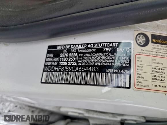 ✅ 2012 Mercedes-Benz E 350 Luxury • VIN: WDDHF8JB9CA654483 • Lot: 92876995. Wystawiony na Copart z przebiegiem 169 545 mil. Bezpłatny archiwum sprzedaży aukcyjnych z USA i szczegółowy raport historii pojazdu na DreamBid. Zdjęcie 12.