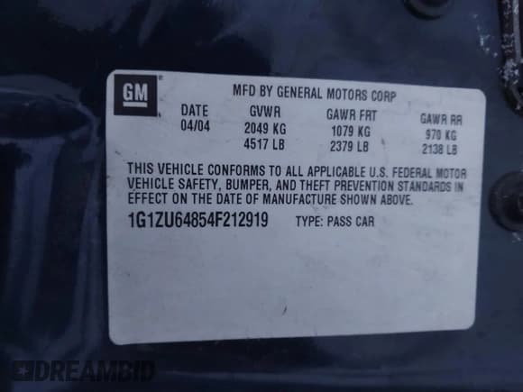 ✅ 2004 Chevrolet Malibu Maxx LT • VIN: 1G1ZU64854F212919 • Лот: 43826593. Опубликован ранее на IAAI с пробегом 233 510 миль. Бесплатный доступ к архиву аукционных продаж из США и подробный отчёт об истории автомобиля на DreamBid. Изображение 9.