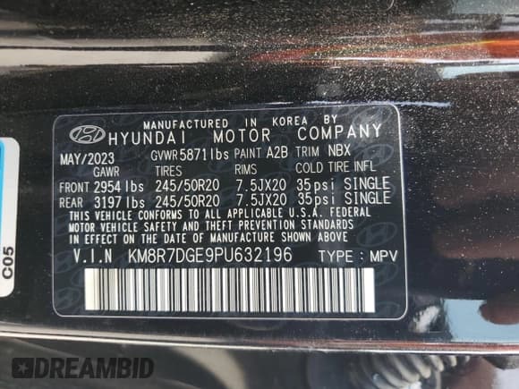 ✅ 2023 Hyundai Palisade Calligraphy • VIN: KM8R7DGE9PU632196 • Лот: 68052284. Опубликован ранее на Copart с пробегом 18 645 миль. Бесплатный доступ к архиву аукционных продаж из США и подробный отчёт об истории автомобиля на DreamBid. Изображение 14.