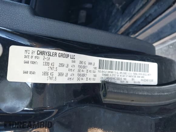 ✅ 2010 Jeep Commander Sport • VIN: 1J4RG4GK4AC158319 • Lot: 41824621. Listed on IAAI with 63,061 mi. Free auction sales archive from the USA and detailed vehicle history report at DreamBid. Image 9.