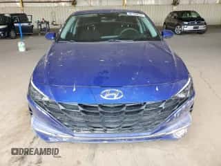2023 Hyundai Elantra Blue with VIN KMHLM4AJ8PU042771, listed as a Copart auction lot 86103815 with 32,100 mi miles and Salvage title. Bid and sale history available at DreamBid. Image 5.