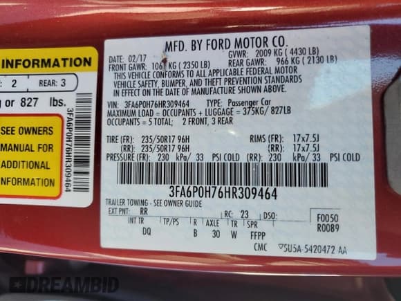 ✅ 2017 Ford Fusion SE • VIN: 3FA6P0H76HR309464 • Lot: 82516335. Wystawiony na Copart z przebiegiem 56 852 mil. Bezpłatny archiwum sprzedaży aukcyjnych z USA i szczegółowy raport historii pojazdu na DreamBid. Zdjęcie 12.