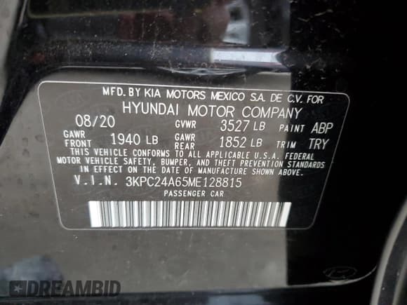 ✅ 2021 Hyundai Accent SE • VIN: 3KPC24A65ME128815 • Лот: 81166394. Опубликован ранее на Copart с пробегом 82 514 миль. Бесплатный доступ к архиву аукционных продаж из США и подробный отчёт об истории автомобиля на DreamBid. Изображение 12.