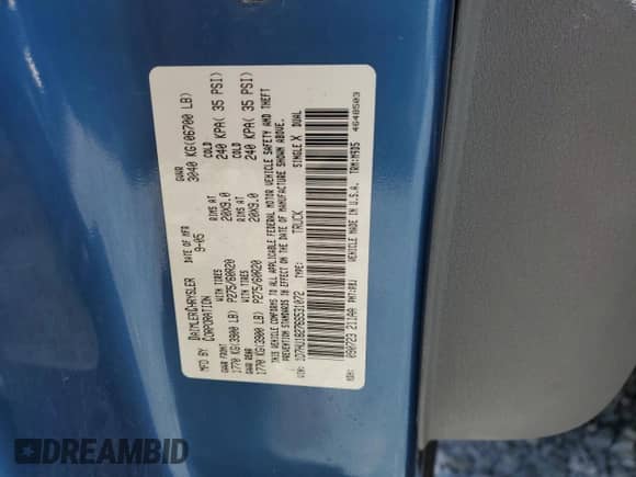 2006 Dodge 1500 Laramie z VIN 1D7HU18276S531072, wystawiony jako Copart lot #65568545 z przebiegiem 161 344 mil mil oraz Czysty tytuł • Clean title. Historia ofert i sprzedaży dostępna na DreamBid. Obrazek 12.
