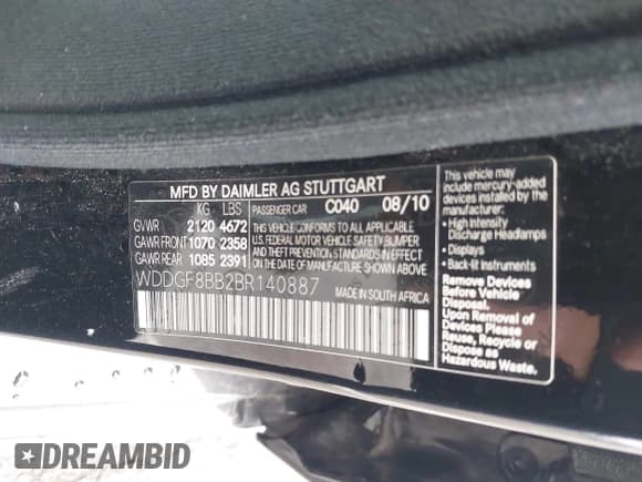 ✅ 2011 Mercedes-Benz C 300 Sport • VIN: WDDGF8BB2BR140887 • Lot: 43650721. Wystawiony na IAAI z przebiegiem 90 122 mil. Bezpłatny archiwum sprzedaży aukcyjnych z USA i szczegółowy raport historii pojazdu na DreamBid. Zdjęcie 9.