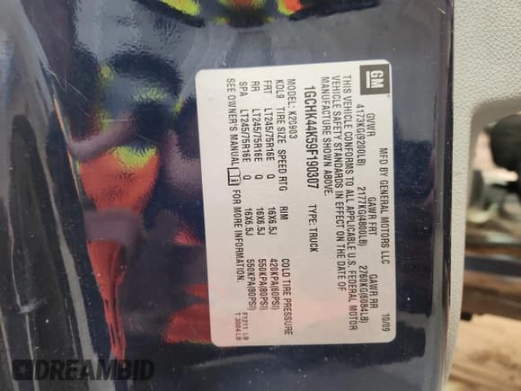 ✅ 2009 Chevrolet Silverado 2500HD Work Truck • VIN: 1GCHK44K59F190307 • Lot: 93268575. Listed on Copart with 112,704 mi. Free auction sales archive from the USA and detailed vehicle history report at DreamBid. Image 12.