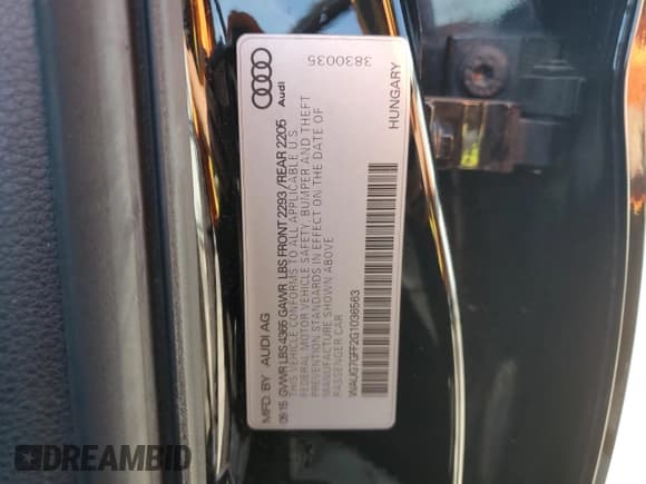✅ 2016 Audi A3 • VIN: WAUG7GFF2G1036563 • Лот: 68126464. Опубликован ранее на Copart с пробегом 123 657 миль. Бесплатный доступ к архиву аукционных продаж из США и подробный отчёт об истории автомобиля на DreamBid. Изображение 12.