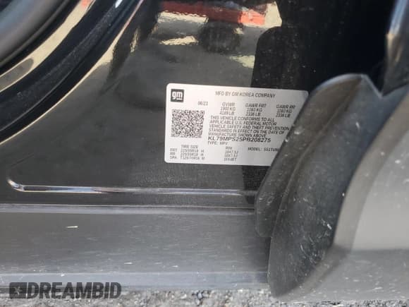 ✅ 2023 Chevrolet TrailBlazer LT • VIN: KL79MPS25PB208275 • Лот: 82408005. Опубликован ранее на Copart с пробегом 49 800 миль. Бесплатный доступ к архиву аукционных продаж из США и подробный отчёт об истории автомобиля на DreamBid. Изображение 12.