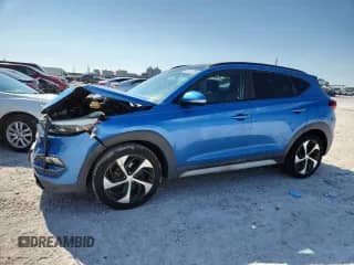 2017 Hyundai Tucson Sport with VIN KM8J33A24HU547558, listed as a Copart auction lot 80251725 with 102,836 mi miles and Salvage title. Bid and sale history available at DreamBid. Image 1.