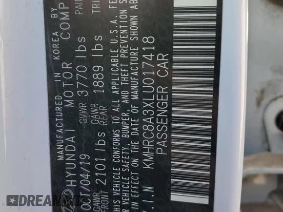 ✅ 2020 Hyundai Venue SEL • VIN: KMHRC8A3XLU017418 • Lot: 50766665. Listed on Copart with 44,207 mi. Free auction sales archive from the USA and detailed vehicle history report at DreamBid. Image 15.