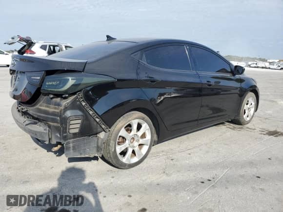 2013 Hyundai Elantra GLS with VIN KMHDH4AEXDU020908, listed as a Copart auction lot 85297885 with 194,632 mi miles and Clean title. Bid and sale history available at DreamBid. Image 3.