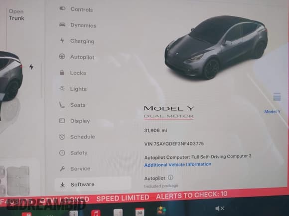 ✅ 2022 Tesla Model Y Performance • VIN: 7SAYGDEF3NF403775 • Lot: 41447872. Wystawiony na IAAI z przebiegiem 31 906 mil. Bezpłatny archiwum sprzedaży aukcyjnych z USA i szczegółowy raport historii pojazdu na DreamBid. Zdjęcie 7.