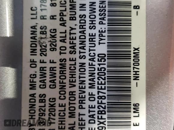 ✅ 2014 Honda Civic EX • VIN: 19XFB2F87EE205150 • Лот: 91842775. Опубликован ранее на Copart с пробегом 131 909 миль. Бесплатный доступ к архиву аукционных продаж из США и подробный отчёт об истории автомобиля на DreamBid. Изображение 12.