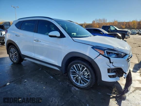 ✅ 2020 Hyundai Tucson Ultimate • VIN: KM8J3CAL4LU130670 • Lot: 91023735. Listed on Copart with 46,021 mi. Free auction sales archive from the USA and detailed vehicle history report at DreamBid. Image 4.