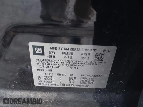 ✅ 2017 Buick Encore Essence • VIN: KL4CJCSB2HB145643 • Lot: 43663132. Wystawiony na IAAI z przebiegiem 163 651 mil. Bezpłatny archiwum sprzedaży aukcyjnych z USA i szczegółowy raport historii pojazdu na DreamBid. Zdjęcie 9.