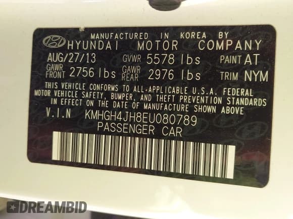 ✅ 2014 Hyundai Equus Ultimate • VIN: KMHGH4JH8EU080789 • Лот: 41781207. Опубликован ранее на IAAI с пробегом 113 032 миль. Бесплатный доступ к архиву аукционных продаж из США и подробный отчёт об истории автомобиля на DreamBid. Изображение 9.