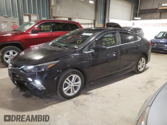 ✅ 2017 Chevrolet Cruze LT • VIN: 1G1BE5SM5H7184676 • Lot: 41967493. Listed on Copart with 95,529 mi. Free auction sales archive from the USA and detailed vehicle history report at DreamBid. Image 1.