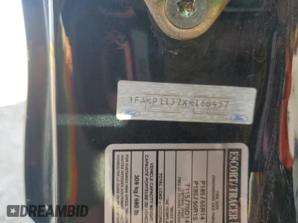 ✅ 1999 Ford Escort Cool • VIN: 3FAKP1137XR166437 • Lot: 80252415. Listed on Copart with 147,706 mi. Free auction sales archive from the USA and detailed vehicle history report at DreamBid. Image 12.