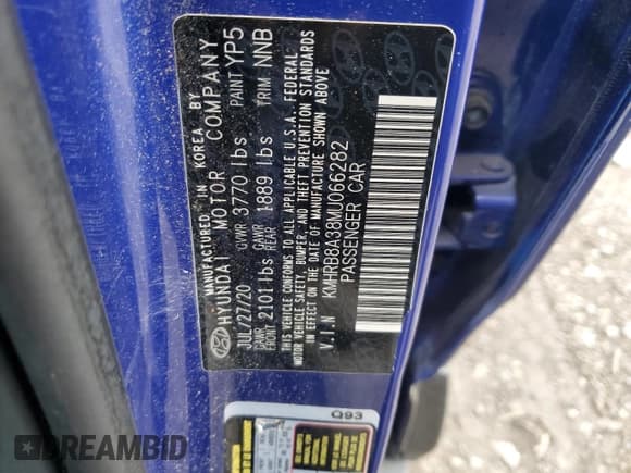 ✅ 2021 Hyundai Venue SE • VIN: KMHRB8A38MU066282 • Lot: 53087095. Listed on Copart with 92,466 mi. Free auction sales archive from the USA and detailed vehicle history report at DreamBid. Image 14.