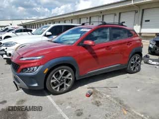 2022 Hyundai Kona Limited z VIN KM8K5CA31NU876303, wystawiony jako Copart lot #66302845 z przebiegiem 27 937 mil mil oraz Szkoda całkowita • Salvage title. Historia ofert i sprzedaży dostępna na DreamBid. Obrazek 1.