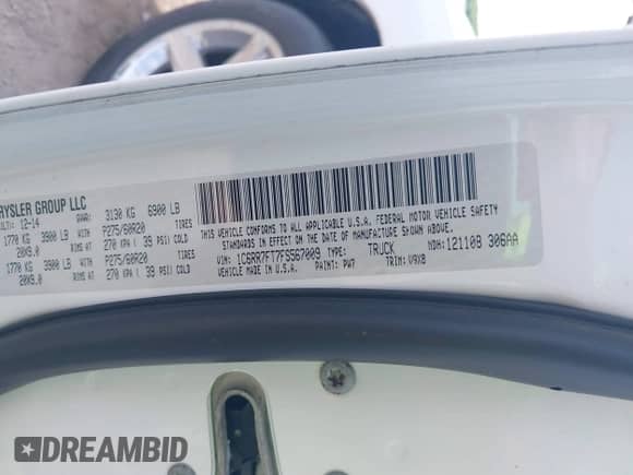 2015 Ram 1500 Express с VIN 1C6RR7FT7FS567009, выставлен на аукционе IAAI как лот 42201066 с пробегом 34 424 миль миль и . История ставок и продаж доступна на DreamBid. Изображение 9.