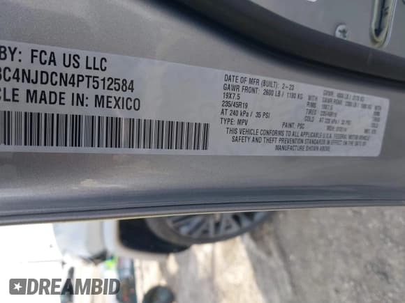 ✅ 2023 Jeep Compass (RED) Edition • VIN: 3C4NJDCN4PT512584 • Lot: 41378904. Wystawiony na IAAI z przebiegiem 43 690 mil. Bezpłatny archiwum sprzedaży aukcyjnych z USA i szczegółowy raport historii pojazdu na DreamBid. Zdjęcie 9.