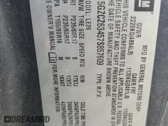 ✅ 2007 Saturn VUE V6 • VIN: 5GZCZ63457S857609 • Lot: 47791475. Wystawiony na Copart z przebiegiem 233 259 mil. Bezpłatny archiwum sprzedaży aukcyjnych z USA i szczegółowy raport historii pojazdu na DreamBid. Zdjęcie 13.