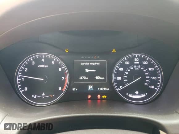 2016 Hyundai Genesis 3.8L z VIN KMHGN4JE0GU107517, wystawiony jako Copart lot #72142564 z przebiegiem 115 744 mil mil oraz Szkoda całkowita • Salvage title. Historia ofert i sprzedaży dostępna na DreamBid. Obrazek 9.