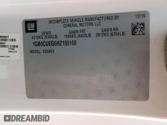 ✅ 2017 Chevrolet Silverado 2500HD Work Truck • VIN: 1GB0CUEG6HZ185168 • Лот: 79904334. Опубликован ранее на Copart с пробегом 164 334 миль. Бесплатный доступ к архиву аукционных продаж из США и подробный отчёт об истории автомобиля на DreamBid. Изображение 12.