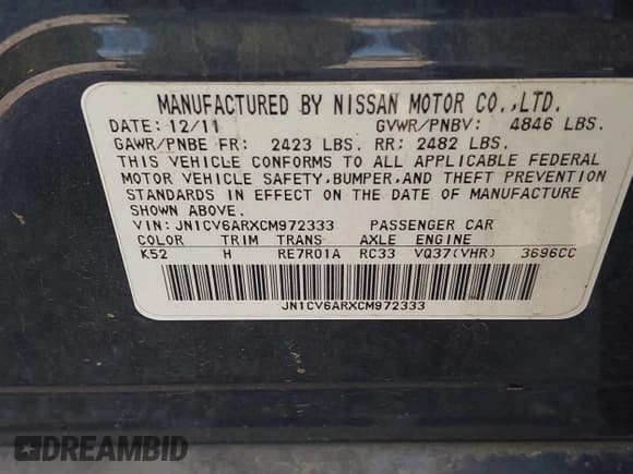 ✅ 2012 Infiniti G37 x • VIN: JN1CV6ARXCM972333 • Lot: 43248979. Wystawiony na IAAI z przebiegiem 218 902 mil. Bezpłatny archiwum sprzedaży aukcyjnych z USA i szczegółowy raport historii pojazdu na DreamBid. Zdjęcie 9.