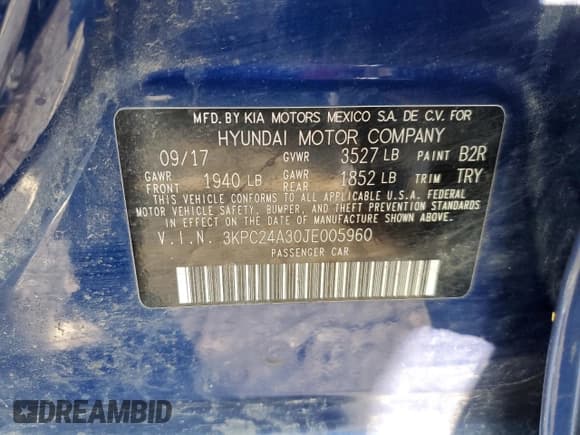 ✅ 2018 Hyundai Accent SEL • VIN: 3KPC24A30JE005960 • Лот: 68271394. Опубликован ранее на Copart с пробегом 93 627 миль. Бесплатный доступ к архиву аукционных продаж из США и подробный отчёт об истории автомобиля на DreamBid. Изображение 13.