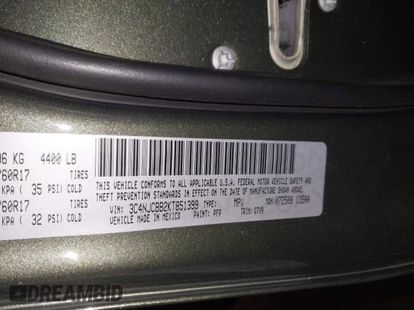 ✅ 2019 Jeep Compass Latitude • VIN: 3C4NJCBB2KT851399 • Лот: 41608262. Опубликован ранее на IAAI с пробегом 113 553 миль. Бесплатный доступ к архиву аукционных продаж из США и подробный отчёт об истории автомобиля на DreamBid. Изображение 9.