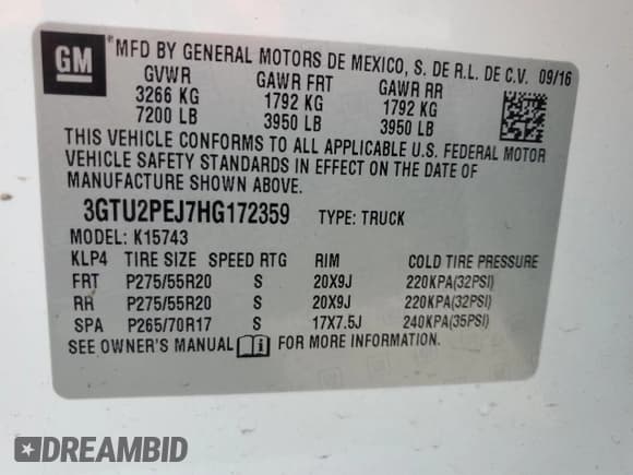 ✅ 2017 GMC Sierra 1500 Denali • VIN: 3GTU2PEJ7HG172359 • Лот: 69472665. Опубликован ранее на Copart с пробегом 140 510 миль. Бесплатный доступ к архиву аукционных продаж из США и подробный отчёт об истории автомобиля на DreamBid. Изображение 12.