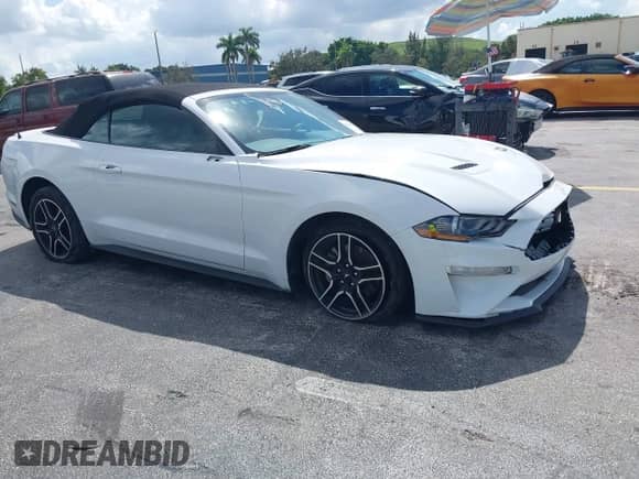 2023 Ford Mustang EcoBoost with VIN 1FATP8UH6P5105734, listed as a IAAI auction lot 43493168 with 67,596 mi miles and . Bid and sale history available at DreamBid. Image 1.