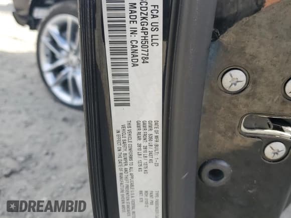 ✅ 2023 Dodge Challenger GT • VIN: 2C3CDZKG4PH507784 • Lot: 86409125. Wystawiony na Copart z przebiegiem 43 010 mil. Bezpłatny archiwum sprzedaży aukcyjnych z USA i szczegółowy raport historii pojazdu na DreamBid. Zdjęcie 13.