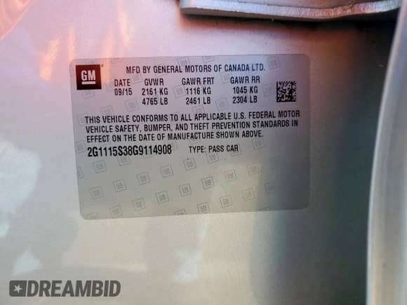 ✅ 2016 Chevrolet Impala LT • VIN: 2G1115S38G9114908 • Лот: 91780085. Опубликован ранее на Copart с пробегом 198 752 миль. Бесплатный доступ к архиву аукционных продаж из США и подробный отчёт об истории автомобиля на DreamBid. Изображение 12.