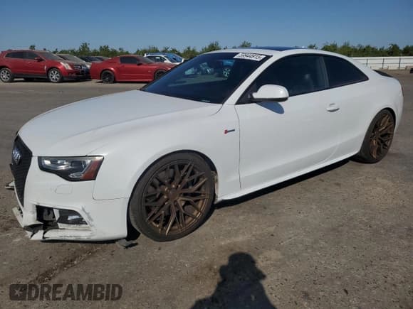 ✅ 2015 Audi S5 Premium Plus • VIN: WAUCGAFR0FA024450 • Lot: 59944915. Listed on Copart with 99,773 mi. Free auction sales archive from the USA and detailed vehicle history report at DreamBid. Image 1.