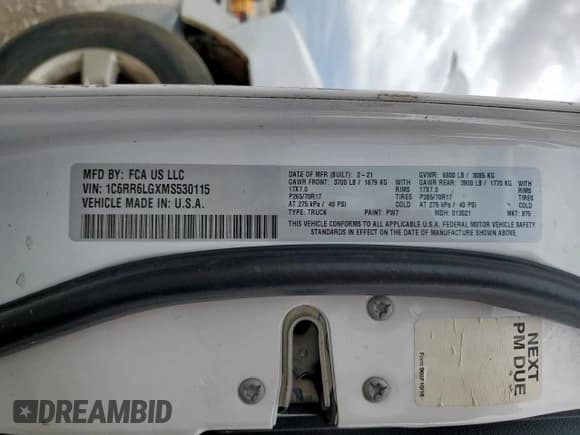 ✅ 2021 Ram 1500 SLT • VIN: 1C6RR6LGXMS530115 • Lot: 81822745. Wystawiony na Copart z przebiegiem 116 006 mil. Bezpłatny archiwum sprzedaży aukcyjnych z USA i szczegółowy raport historii pojazdu na DreamBid. Zdjęcie 12.