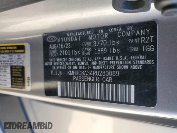 ✅ 2024 Hyundai Venue SEL • VIN: KMHRC8A34RU280089 • Lot: 41864865. Listed on Copart with 18,872 mi. Free auction sales archive from the USA and detailed vehicle history report at DreamBid. Image 13.