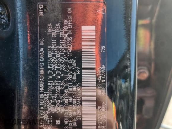 ✅ 2014 Lexus RX 350 • VIN: 2T2BK1BA4EC229272 • Lot: 92409245. Listed on Copart with 202,945 mi. Free auction sales archive from the USA and detailed vehicle history report at DreamBid. Image 14.