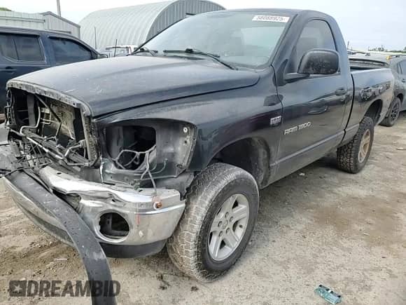 2007 Dodge 1500 SLT with VIN 1D7HU16247J610712, listed as a Copart auction lot 58088925 with Not provided miles and Salvage title. Bid and sale history available at DreamBid. Image 14.