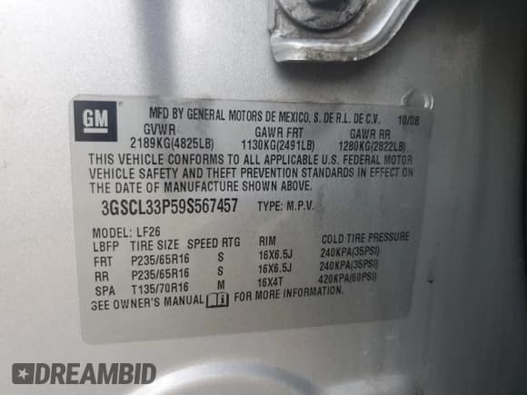 ✅ 2009 Saturn VUE XE • VIN: 3GSCL33P59S567457 • Lot: 81709965. Wystawiony na Copart z przebiegiem 178 893 mil. Bezpłatny archiwum sprzedaży aukcyjnych z USA i szczegółowy raport historii pojazdu na DreamBid. Zdjęcie 13.