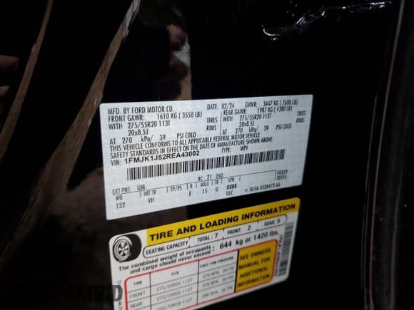 ✅ 2024 Ford Expedition Max XLT • VIN: 1FMJK1J82REA43002 • Lot: 90968125. Listed on Copart with 31,320 mi. Free auction sales archive from the USA and detailed vehicle history report at DreamBid. Image 13.