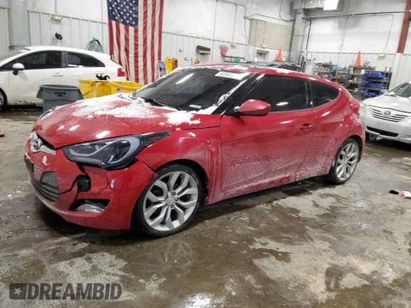 ✅ 2013 Hyundai Veloster w/Black Int • VIN: KMHTC6AD1DU105696 • Lot: 45562345. Listed on Copart with 60,259 mi. Free auction sales archive from the USA and detailed vehicle history report at DreamBid. Image 1.