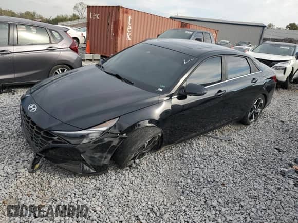 2023 Hyundai Elantra Limited z VIN KMHLP4AG7PU560169, wystawiony jako Copart lot #87082735 z przebiegiem 13 848 mil mil oraz Szkoda całkowita • Salvage title. Historia ofert i sprzedaży dostępna na DreamBid. Obrazek 1.